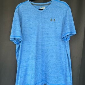 Under Armour Men's Heathered Blue V-Neck Shirt